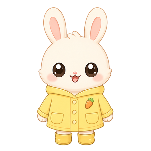 Lumi Bunny Toon Tone related character preview with ear target color #FFCEBC