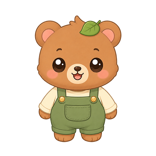 Mossy Bear Toon Tone character preview for color matching game