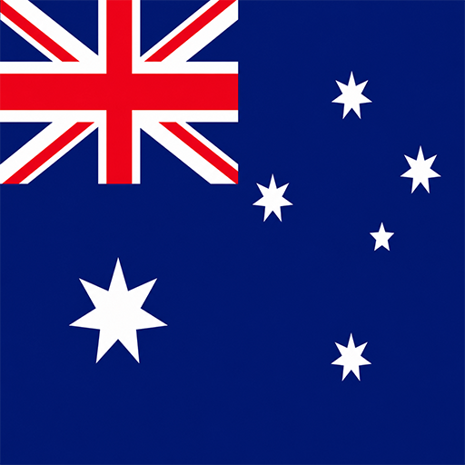 Australia Toon Tone flag preview for color matching game