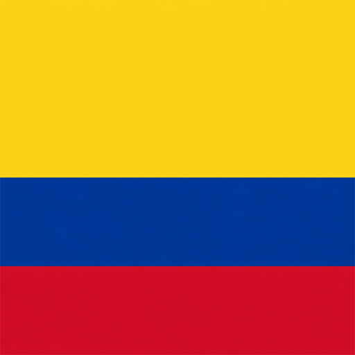 Colombia Toon Tone flag preview for color matching game