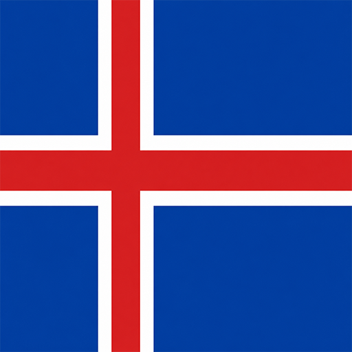 Iceland Toon Tone flag preview for color matching game