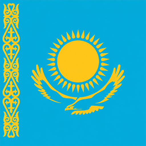 Kazakhstan Toon Tone flag preview for color matching game