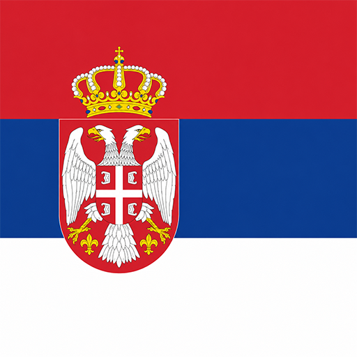 Serbia Toon Tone flag preview for color matching game
